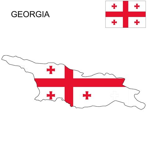 Georgia Flag Map and Meaning | Mappr