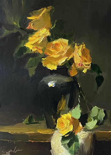 Yellow Roses and Green – Kelli Folsom Fine Art