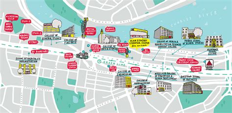 Boston University Campus Map on Behance