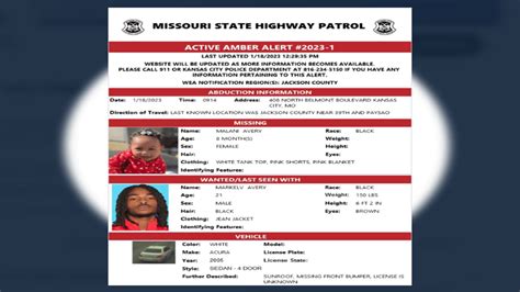 Statewide Amber Alert issued after child taken by force in KC Metro area