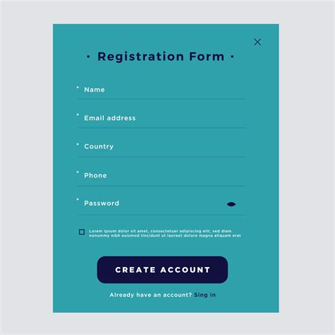 Registration page, and Sign In forms Professional web design, full set ...