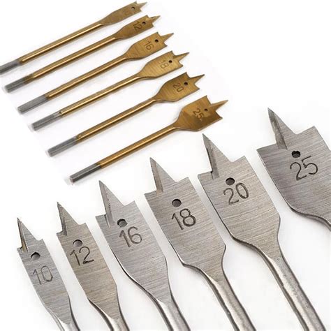 Aliexpress.com : Buy Woodworking flat drill bit 6pcs/set 10mm 25mm Steel Wood Flat Drill Set ...