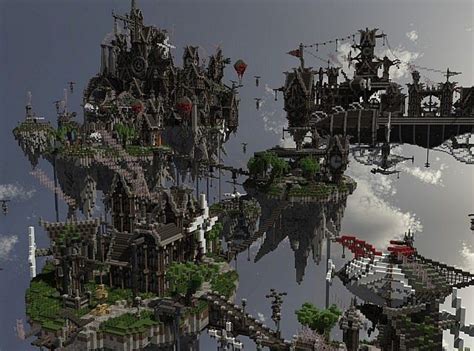 Blackwind Metropolis: A City in the Sky Minecraft Map | City sky ...