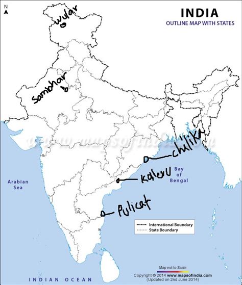 Dal Lake In India Map