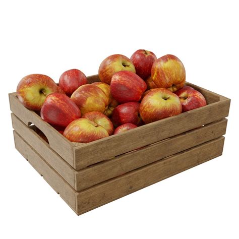 Apple Crates Set 02 - 3D Model for VRay, Corona