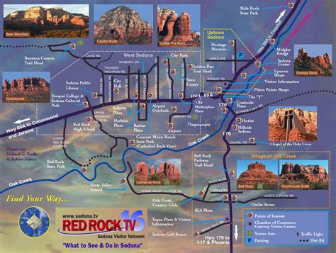 Sedona Tourist Map - Sedona Arizona • mappery | Arizona attractions, Arizona vacation, Arizona ...