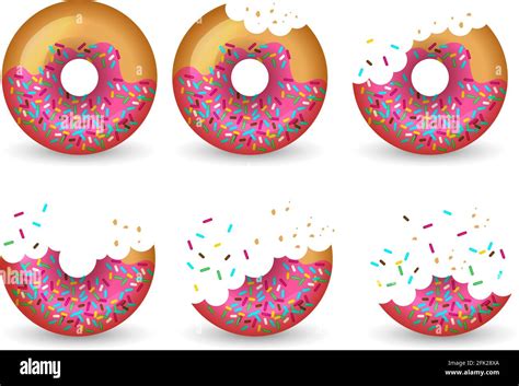 Donut eaten Stock Vector Images - Alamy