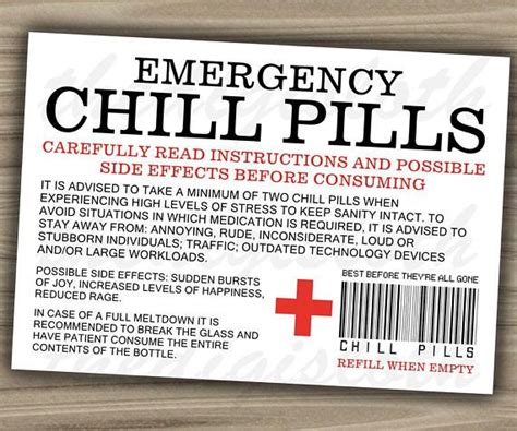 Free Printable Chill Pill Jar Label Printable