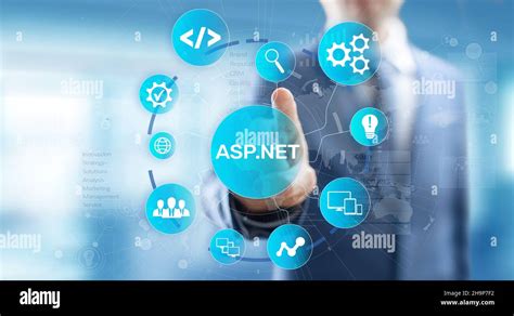 ASP.NET Development programming language concept on virtual screen Stock Photo - Alamy