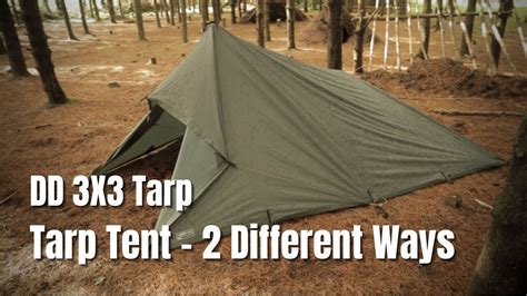 Tarpology - DD 3X3 Tarp - Tarp Tent - 2 Different Ways - YouTube