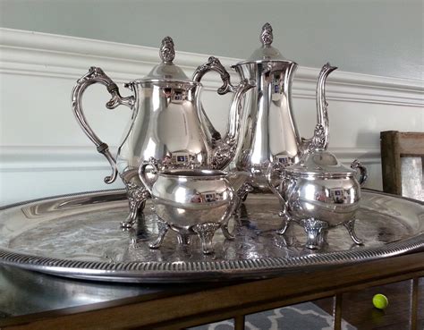 Antique Silver Plated Tea Set Value : vintage Wm. Rogers silver plate ...