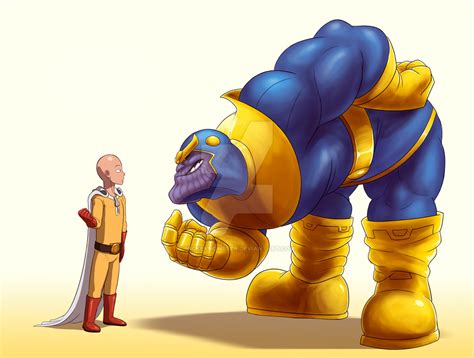 RPG, manga , quadrinhos , cultura em geral: Saitama vs Thanos