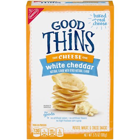 Nabisco Good Thins, White Cheddar Crackers, 3.75 Oz - Walmart.com