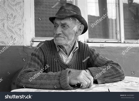 Sad Lonely Old Man Sitting Alone Stock Photo 344393891 | Shutterstock