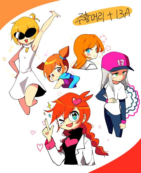 mona, penny crygor, ana, orbulon, and 13-amp (warioware) drawn by offbeat | Danbooru