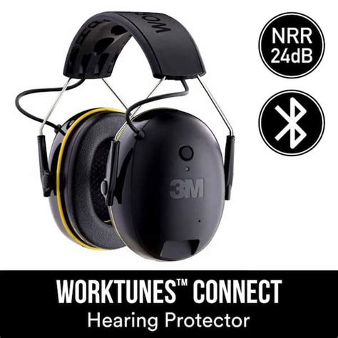 3M WorkTunes Connect Hearing Protector with Bluetooth Technology ...