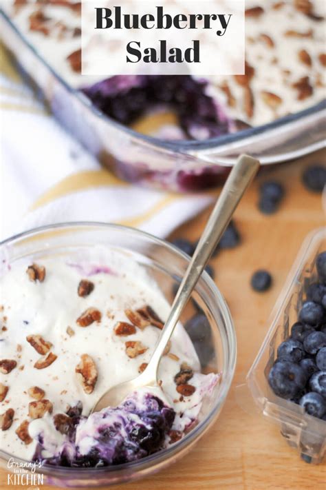 Blueberry Jello Salad Recipe - Granny's in the Kitchen