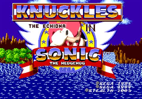 Knuckles the Echidna in Sonic The Hedgehog by Stealth (S1 Hack) : Free ...