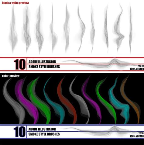 smoke - illustrator brush pack by r2010 on DeviantArt