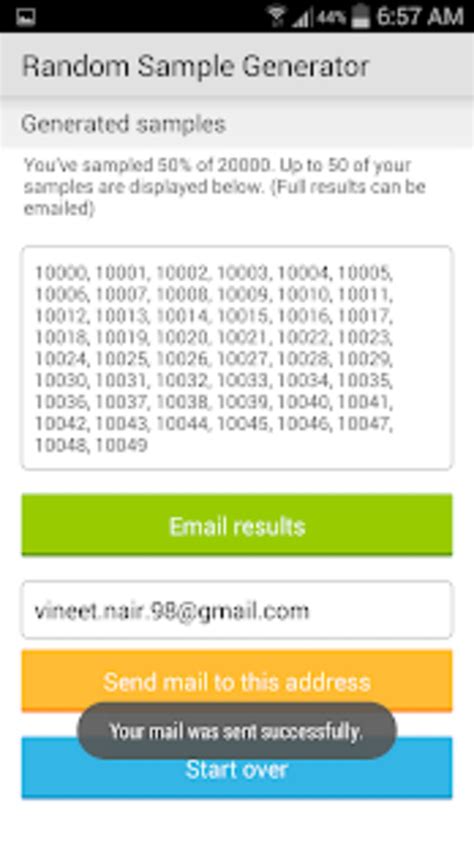 Random Sample Generator APK para Android - Download