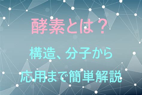 超簡単まとめ！酵素とは何か？構造、分子の話から応用の話まで簡単解説！ - ユニライフ きろろぽっくる ｜ 札幌の発酵食品と酵素のお店85 ...