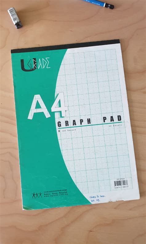 A4 Graph Paper Pad, Hobbies & Toys, Stationery & Craft, Stationery ...