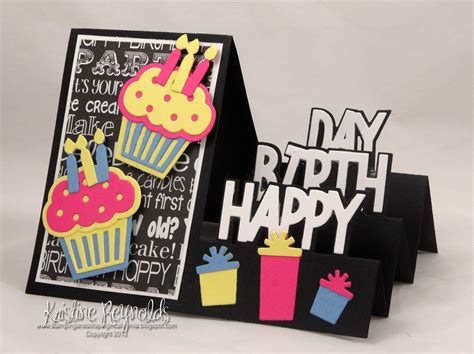 #Sizzix #birthdaystepup #Thestampsoflife | Birthday card craft, Birthday cards diy, Happy ...