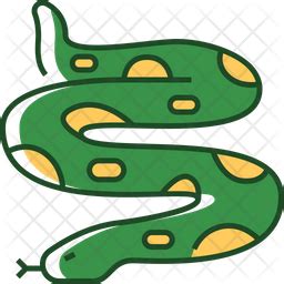 Snake Icon - Download in Colored Outline Style