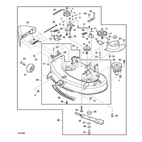 John Deere 38-inch Mower Deck Belt Diagram - BeltDiagram.net