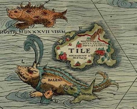 Map of the mythical Island of Thule. For many years, it was commonly ...