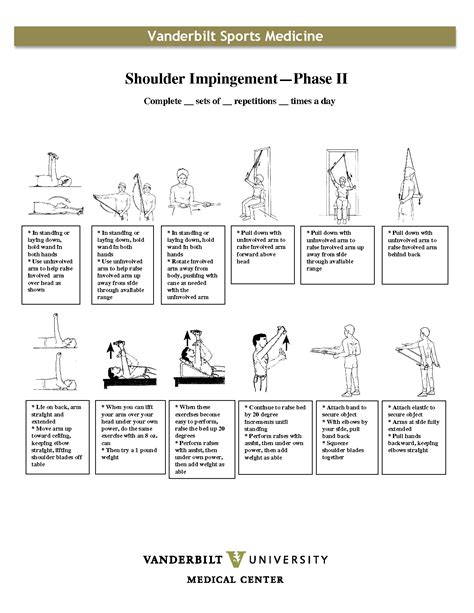 Printable Shoulder Impingement Exercises