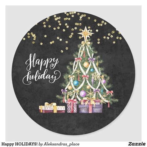 New Year Stickers - 4,000 Results | Zazzle | Christmas stickers, Happy ...