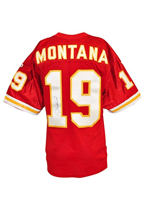 Lot Detail - Joe Montana Kansas City Chiefs Autographed Replica Home Jersey (JSA • Upper Deck ...