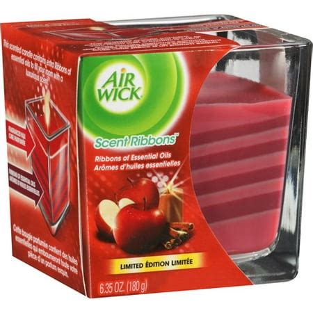 Air Wick Ribbons Scented Candle, Apple & Sheer Cinnamon Scent, 6.35 oz ...