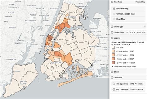 New York City crime map - Vivid Maps