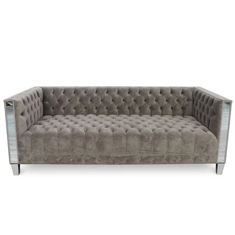 Haute House Home 84" Velvet Tuxedo Arm Sofa | Perigold