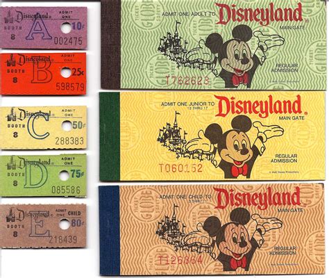 Vintage Disneyland Tickets: The Last Disneyland Ticket Book - June 15, 1982