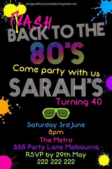 80 S Theme Party, Neon Birthday Party, 80s Birthday Parties, 80s Theme, Mom Party, Birthday Diy ...