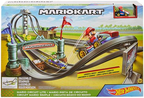 Hot Wheels Mario Kart Mario Circuit Lite 164 Track Set Mattel Toys - ToyWiz