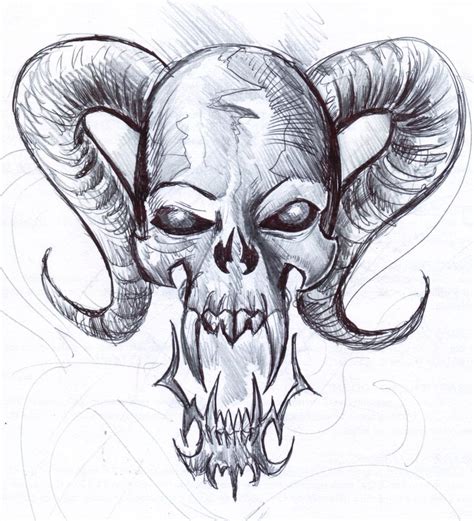 Scary Skull Drawing at GetDrawings | Free download