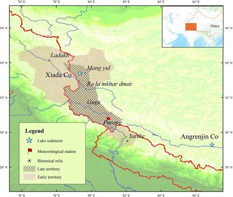 The territory of the Guge Kingdom and the location of the... | Download ...