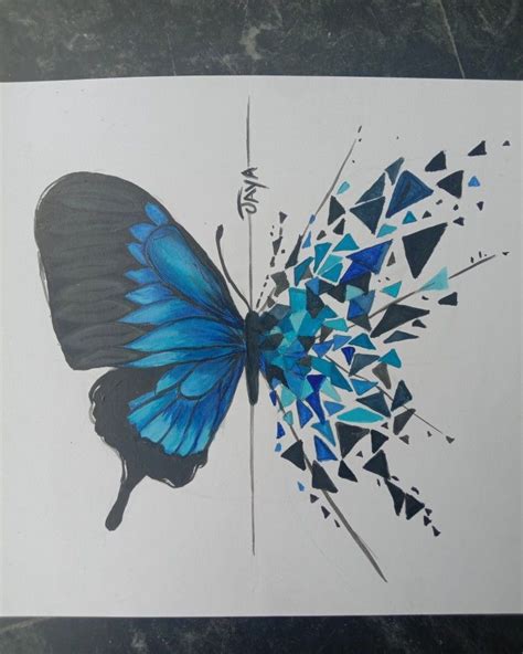 Abstract butterfly acrylic painting – Artofit