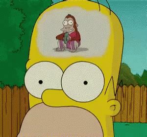 Homer Brain GIF - Homer Brain Monkey - Discover & Share GIFs