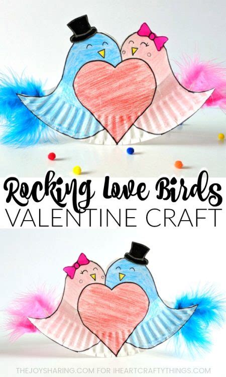 Rocking Paper Plate Love Birds Craft - I Heart Crafty Things