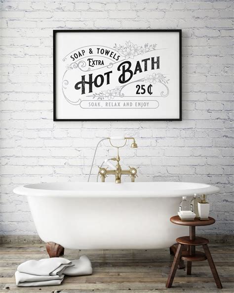 Vintage Bathroom Print Printable Art Bathroom Wall Decor - Etsy