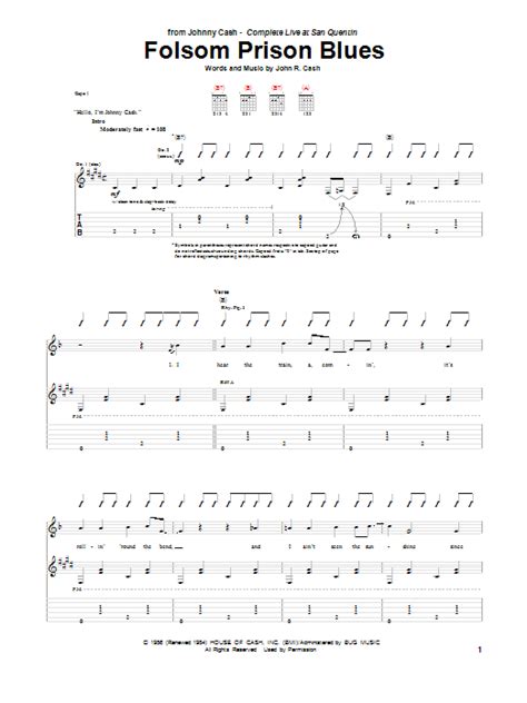 Folsom Prison Blues | Sheet Music Direct