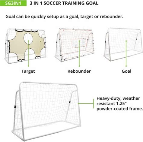 3 in 1 Trainer Soccer Goal Set(Set of 2), 1 - Kroger