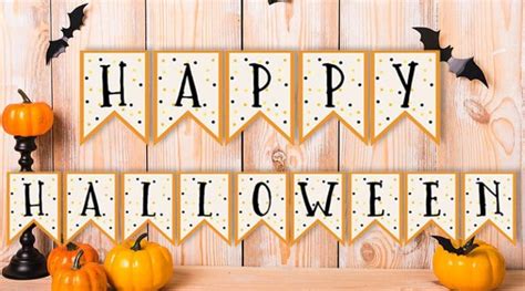 Free Printable Halloween Banner - Lovely Planner | Halloween banner ...