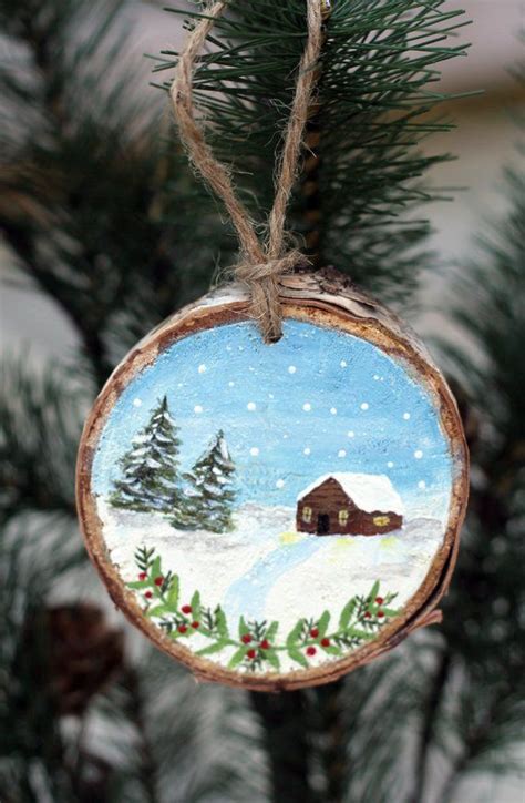 20++ Rustic Wooden Christmas Ornaments - HOMYHOMEE