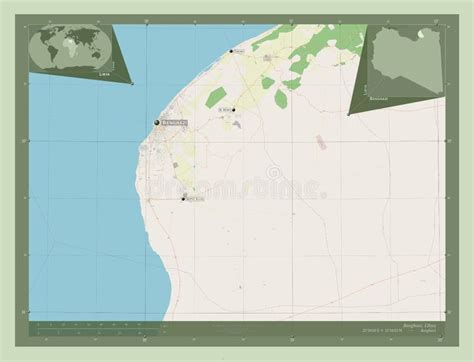 Benghazi, Libya. OSM. Labelled Points of Cities Stock Illustration ...